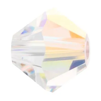 Preciosa Rondelle Bead, Crystal AB, 4 mm