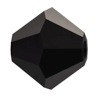 Preciosa Rondelle Bead, Jet, 4 mm