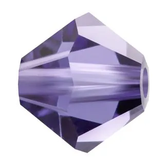 Preciosa Rondelle Bead, Tanzanite, 4 mm