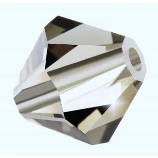 Preciosa Rondelle Bead, Black Diamond, 4 mm