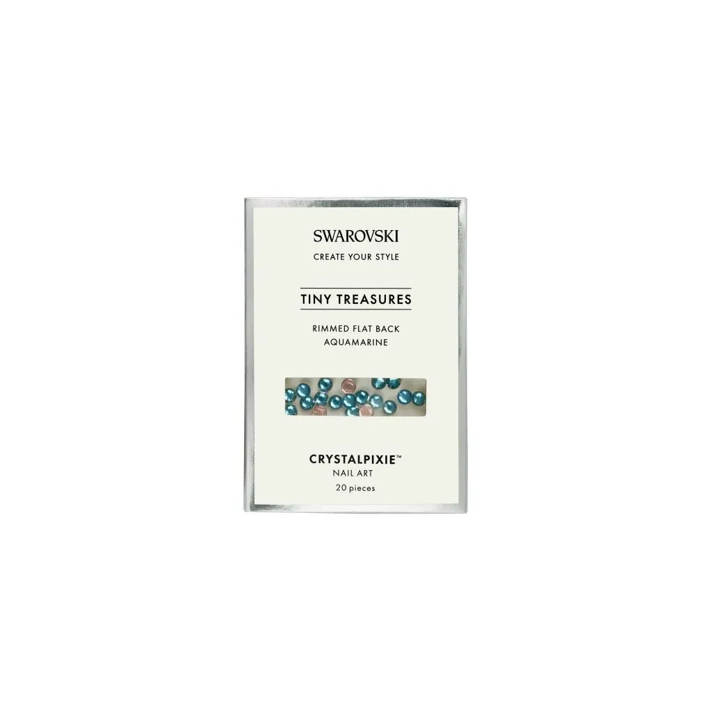 Swarovski Tiny Treasures - Rimmed FB Aquamarine