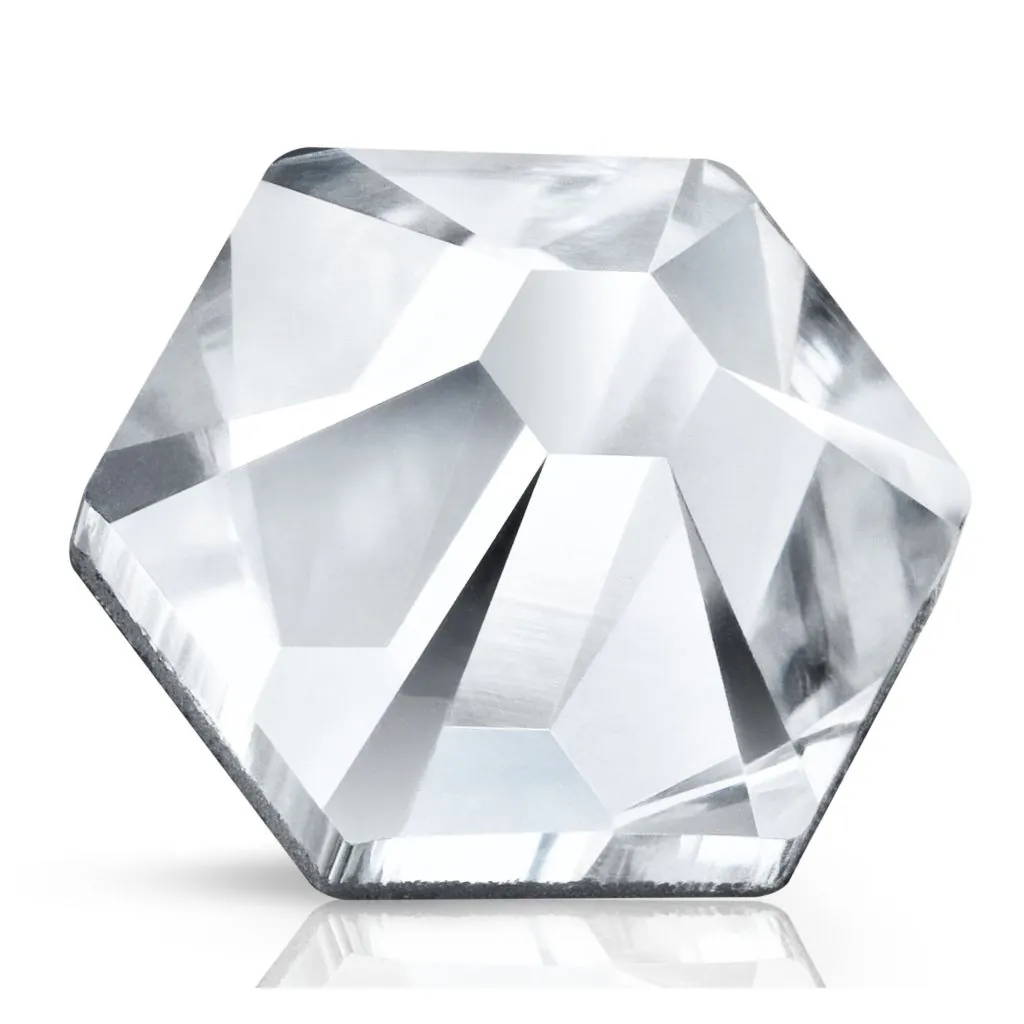 Preciosa  Maxima Hexagon flatback, Crystal, 5,5 mm, 20 stk. 