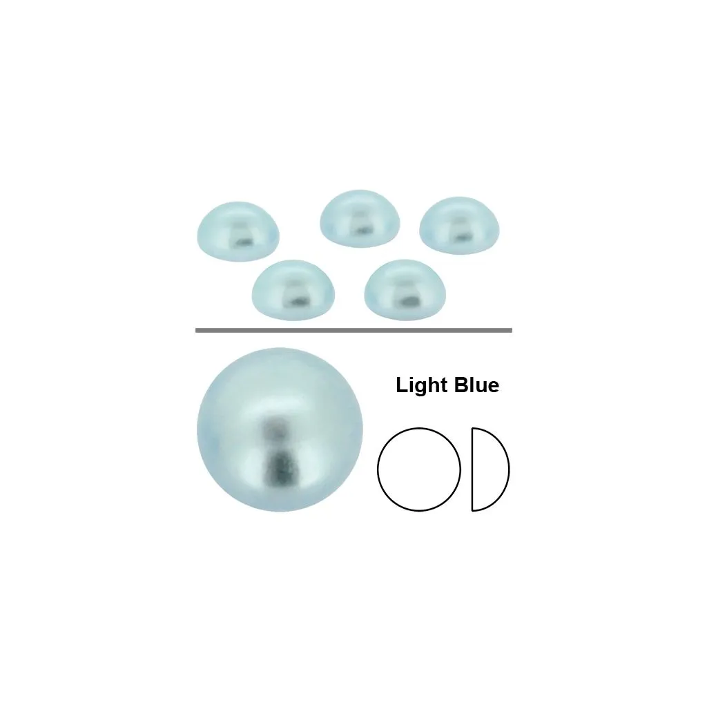 Preciosa flatbackperle 6 mm, Light Blue