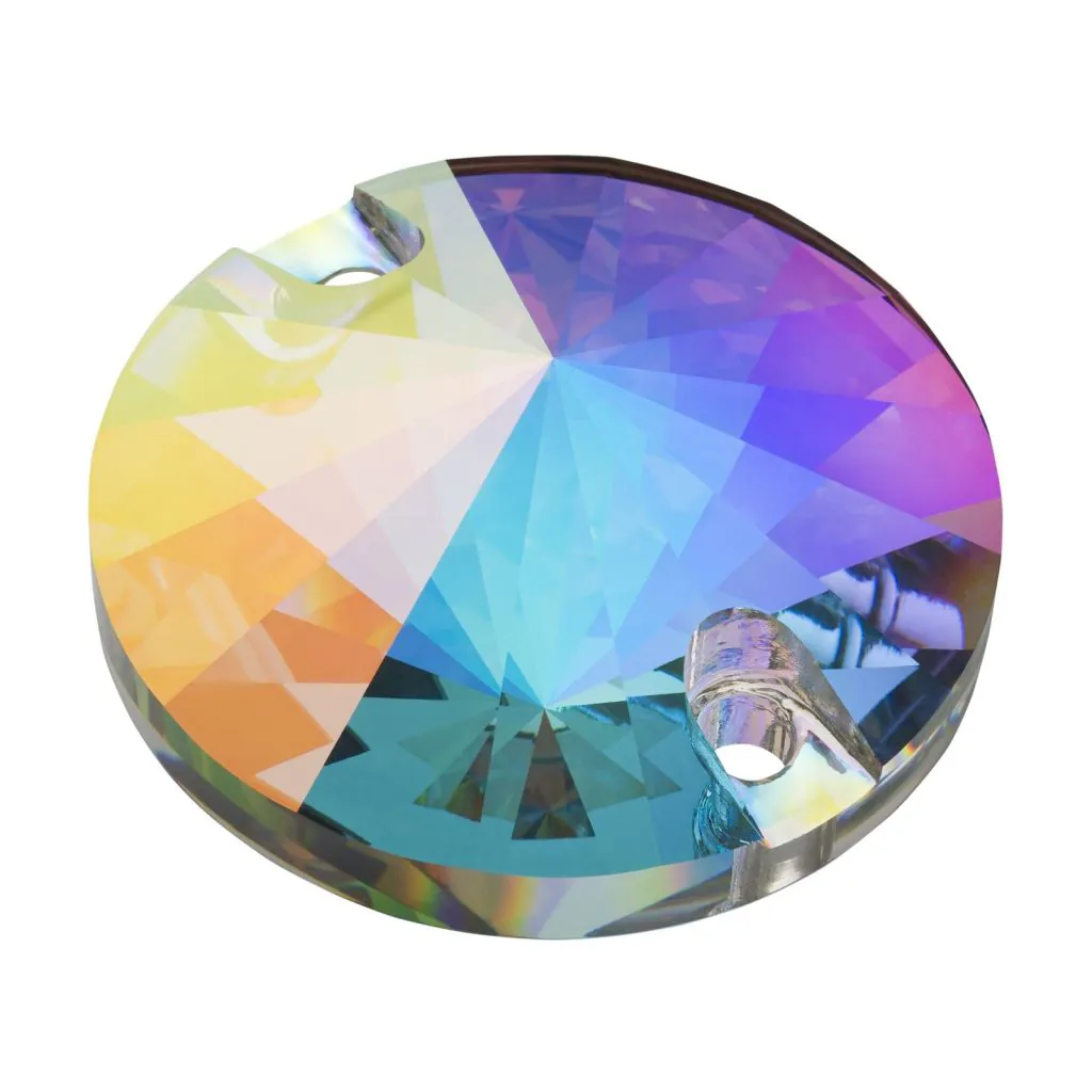 Preciosa Rivoli sew-on 14 mm, Crystal AB