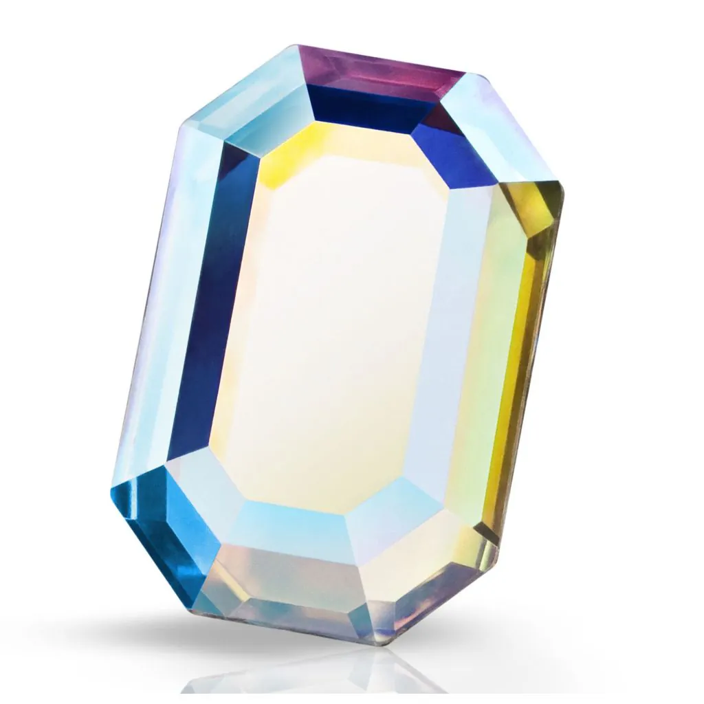 Preciosa  Maxima Octagon Crystal AB 6x4 mm, 10 stk.