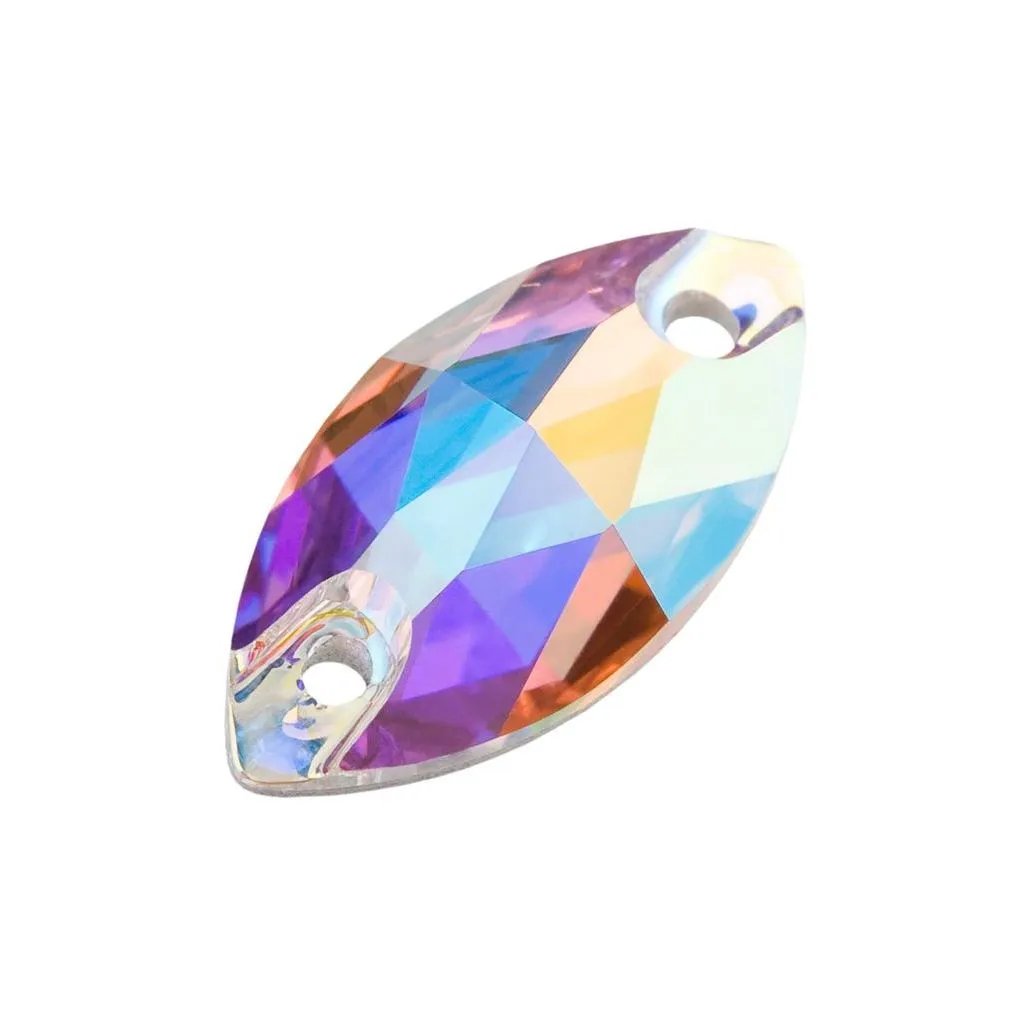 Preciosa Navette 12 x 6 mm, Crystal AB