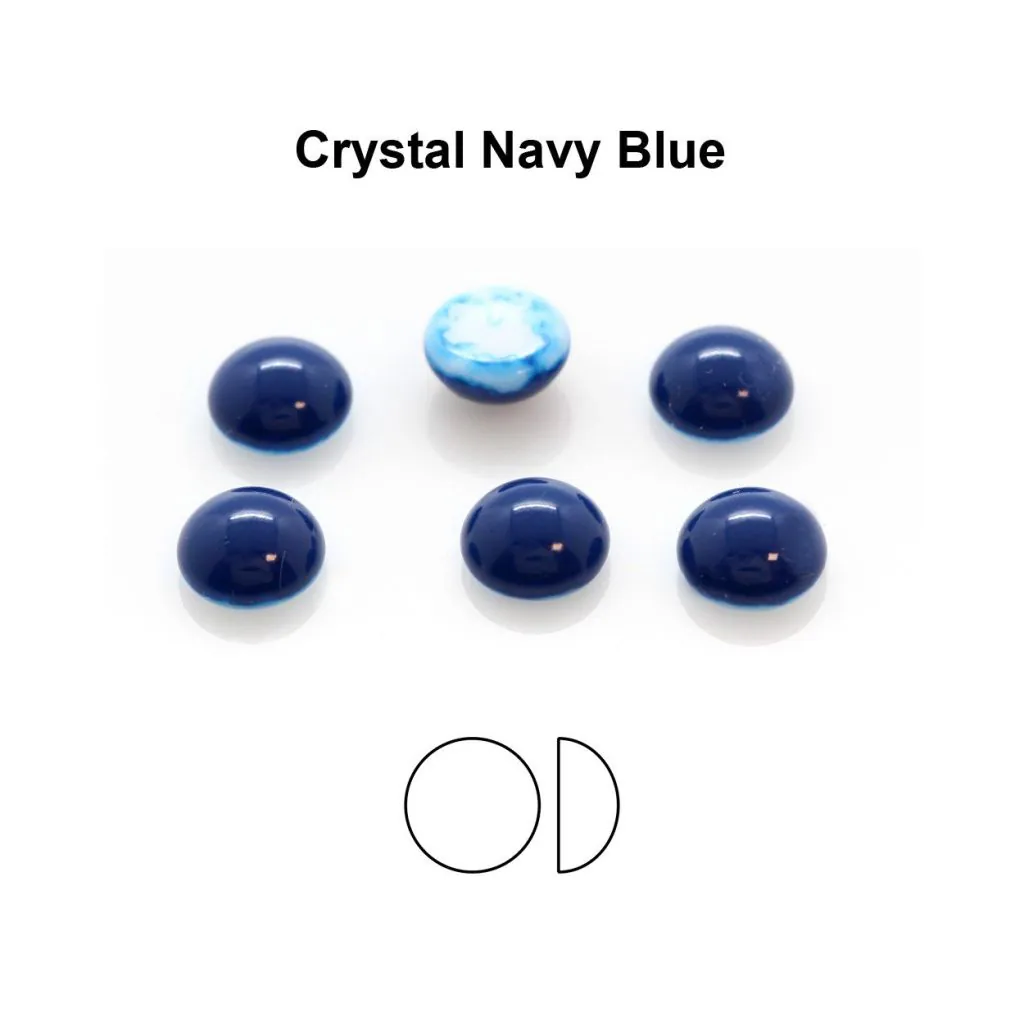 Preciosa flatbackperle 7 mm, Navy Blue