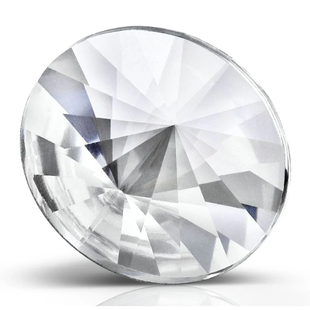 Preciosa Rivoli flatback 10 mm, Crystal