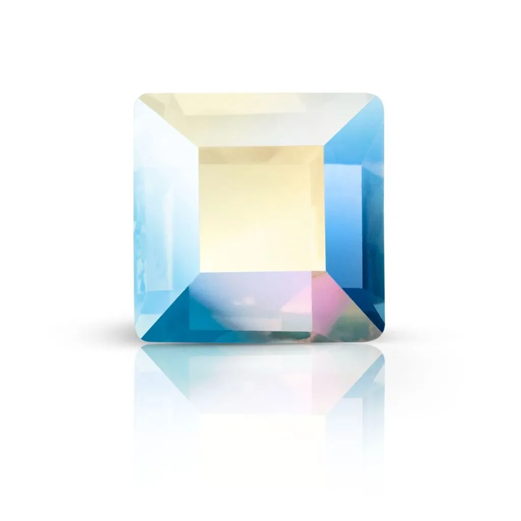 Preciosa Maxima Square FB, Crystal AB 3 mm, 20 stk.