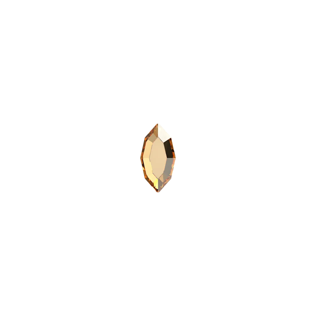 Swarovski 2200 Navette 4 x 2 mm (mini-flatback), Crystal Golden Shadow, 10 stk.