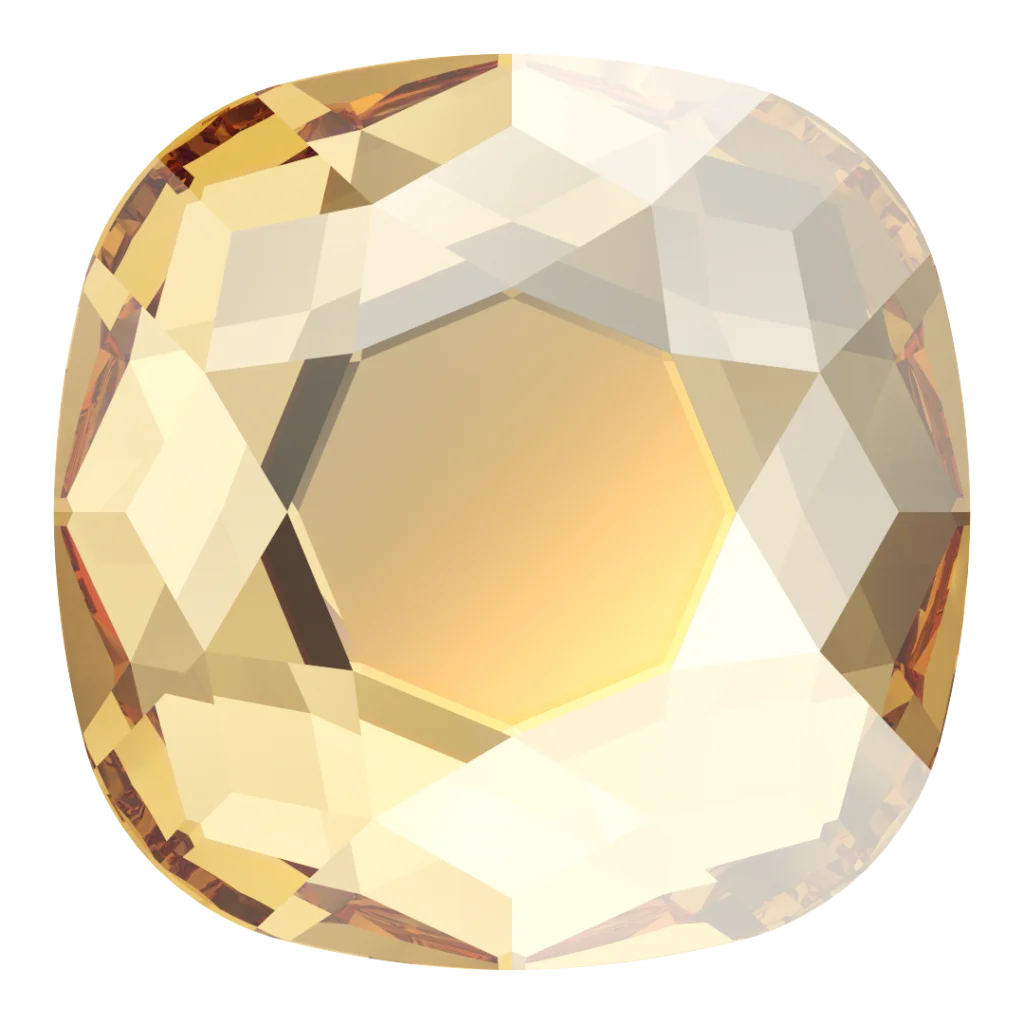 Swarovski 2471 Cushion Flatback, Crystal Golden Shadow, 7 mm, 1 stk.