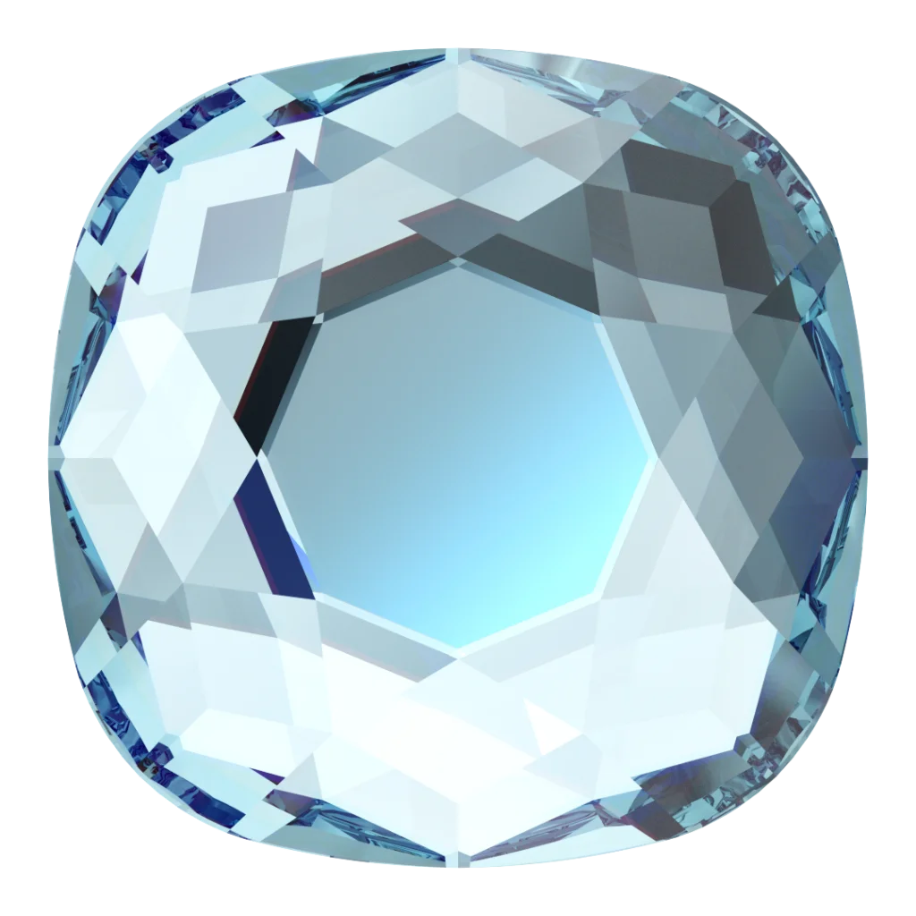 Swarovski 2471 Cushion Flatback, Aquamarine, 7 mm, 1 stk.