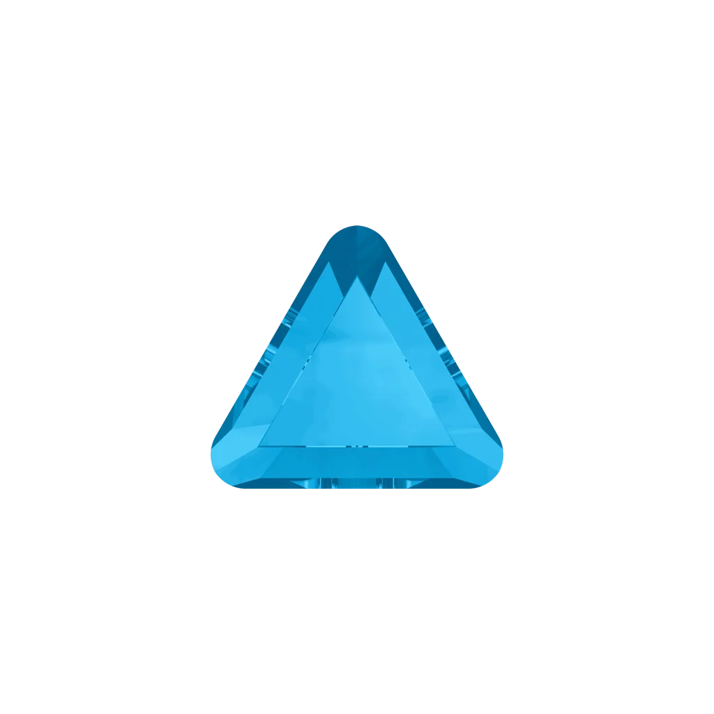 Swarovski 2711 Triangle mini-flatback, Aquamarine, 3,3 mm, 10 stk.