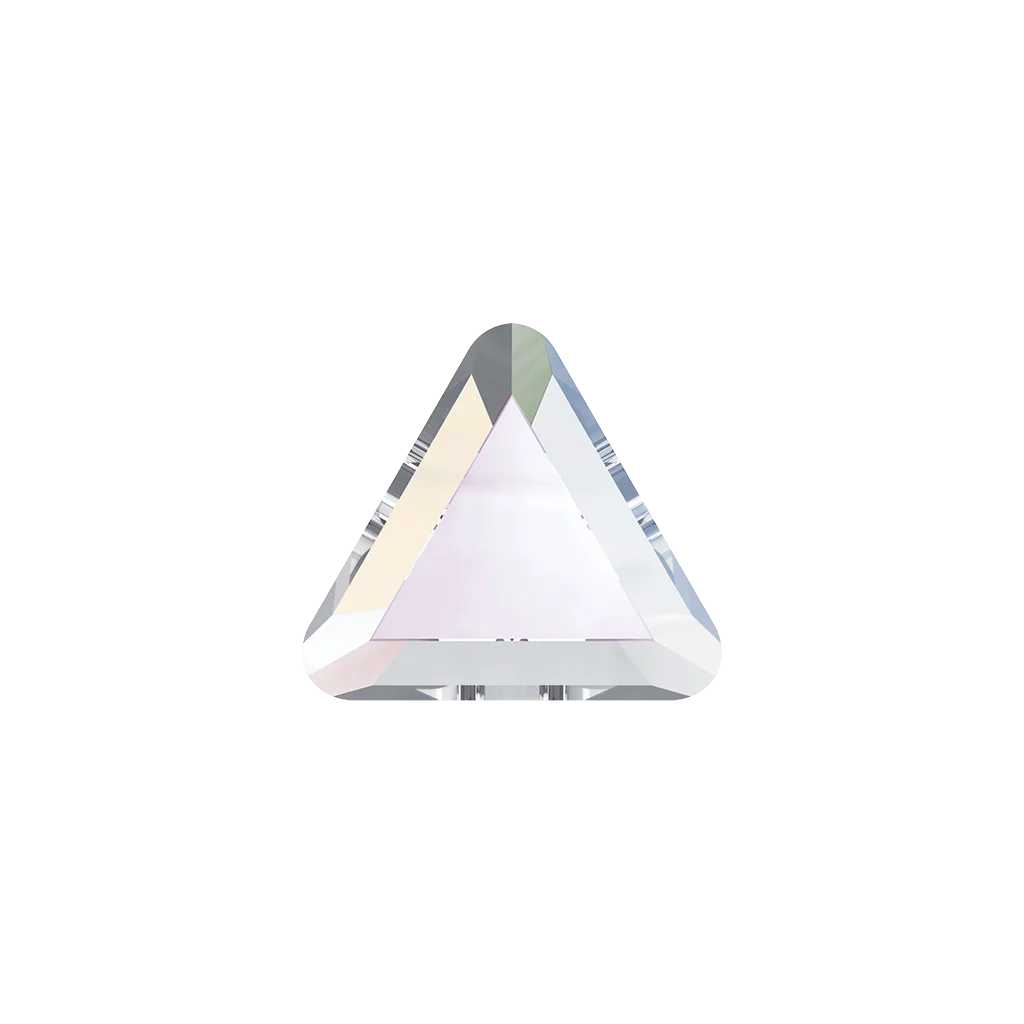 Swarovski 2711 Triangle mini-flatback, Crystal AB 3,3 mm, 10 stk.