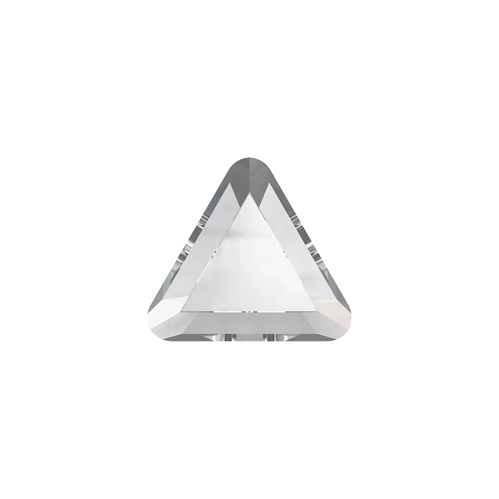 Swarovski 2711 Triangle mini-flatback, Crystal 3,3 mm, 10 stk.