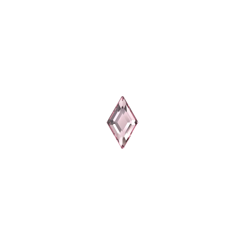 Serinity 2773 Diamond Shape, 6,6 x 3,9 mm, Light Rose, 10 stk.