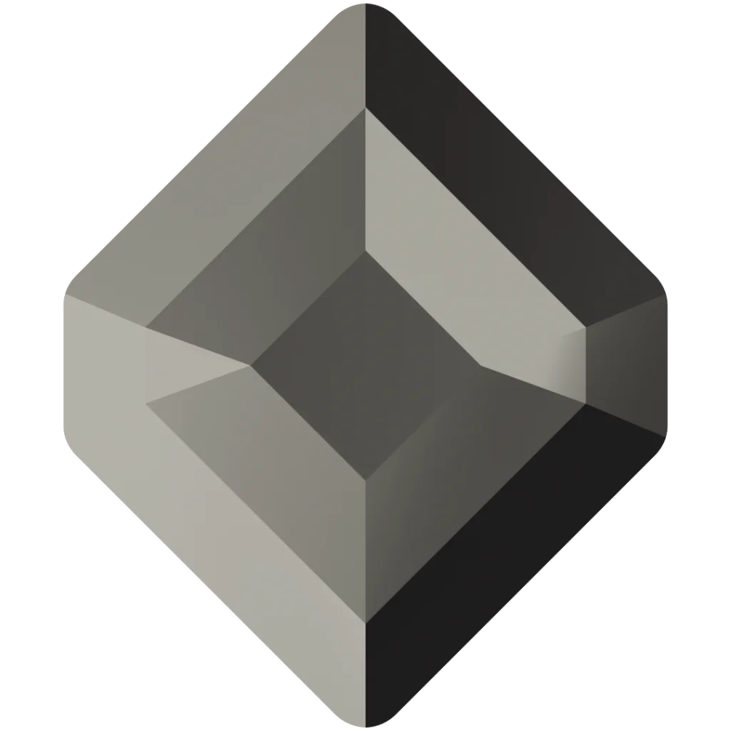 Swarowski 2777 Concise Hexagon 10 mm, Jet Hematite, 1 stk.