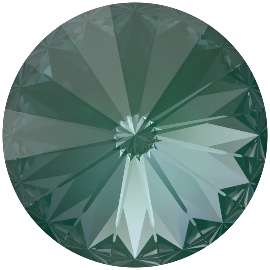 Swarovski 1122 Rivoli, Pine Green Ignite