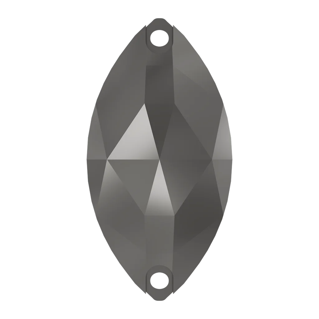 AURORA A3223 Navette Sew-on, Jet Hematite