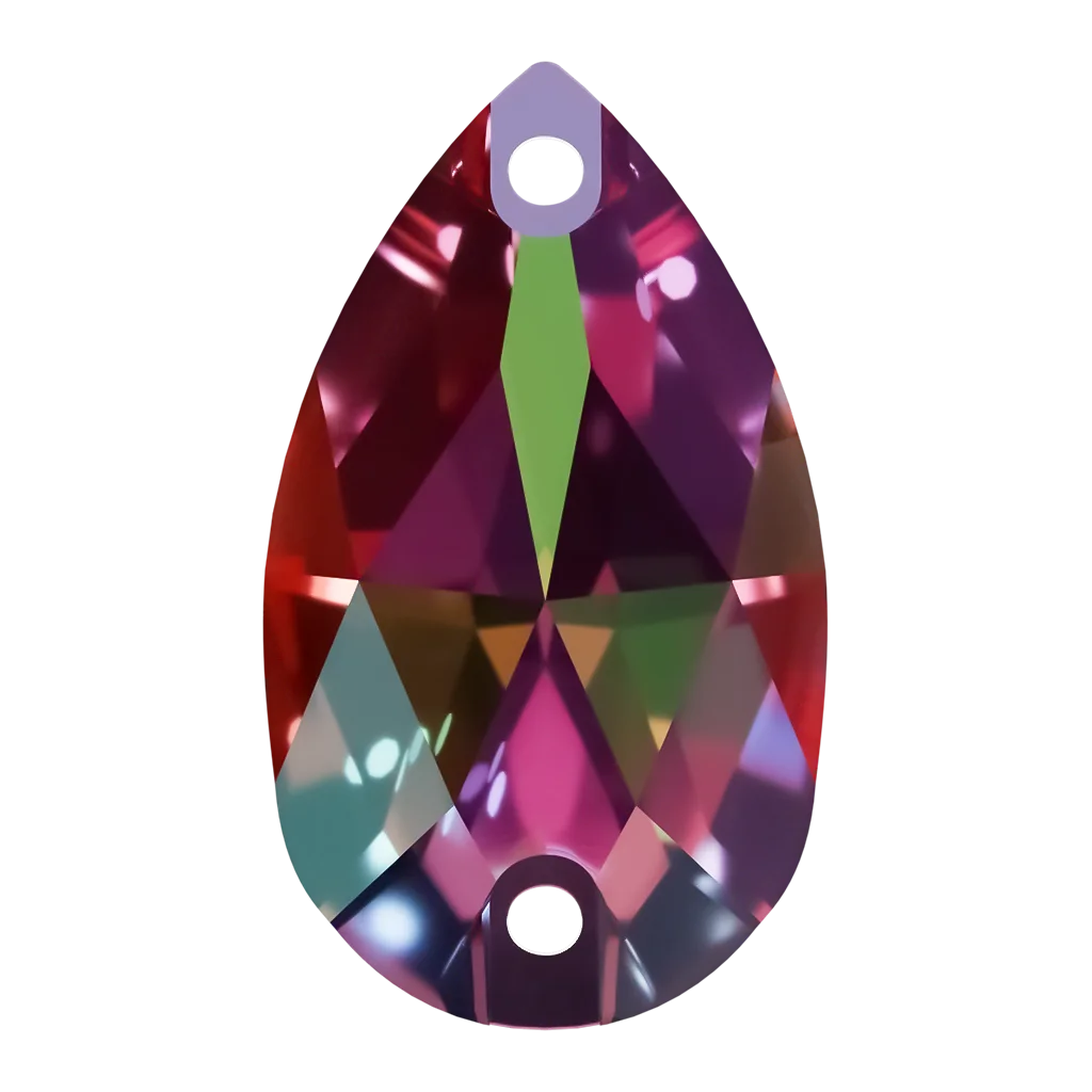 AURORA A3230 Pear Sew-on (dråbe), Crystal Vitrail Medium