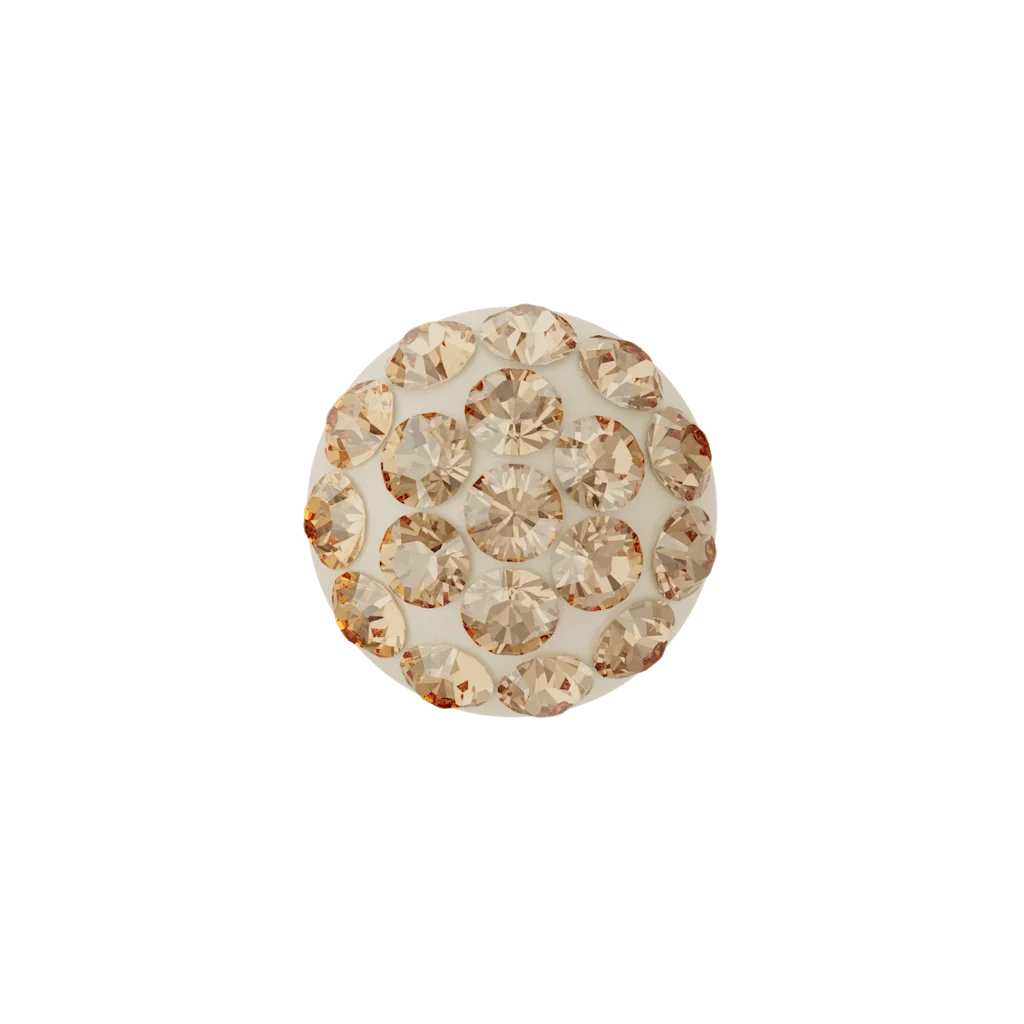 Swarovski 86601 Pavé-halvperle, 8 mm, Golden Shadow